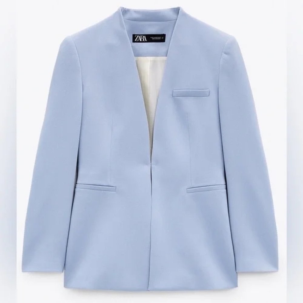 Zara Women's Sky Blue Suit Jacket